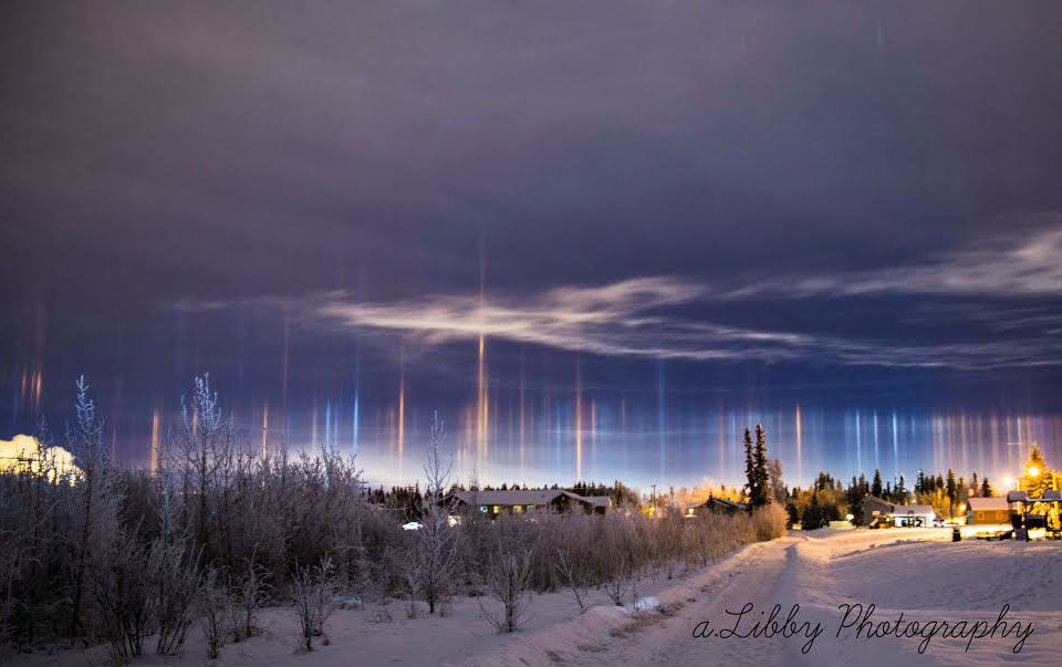 Light Pillars over Alaska