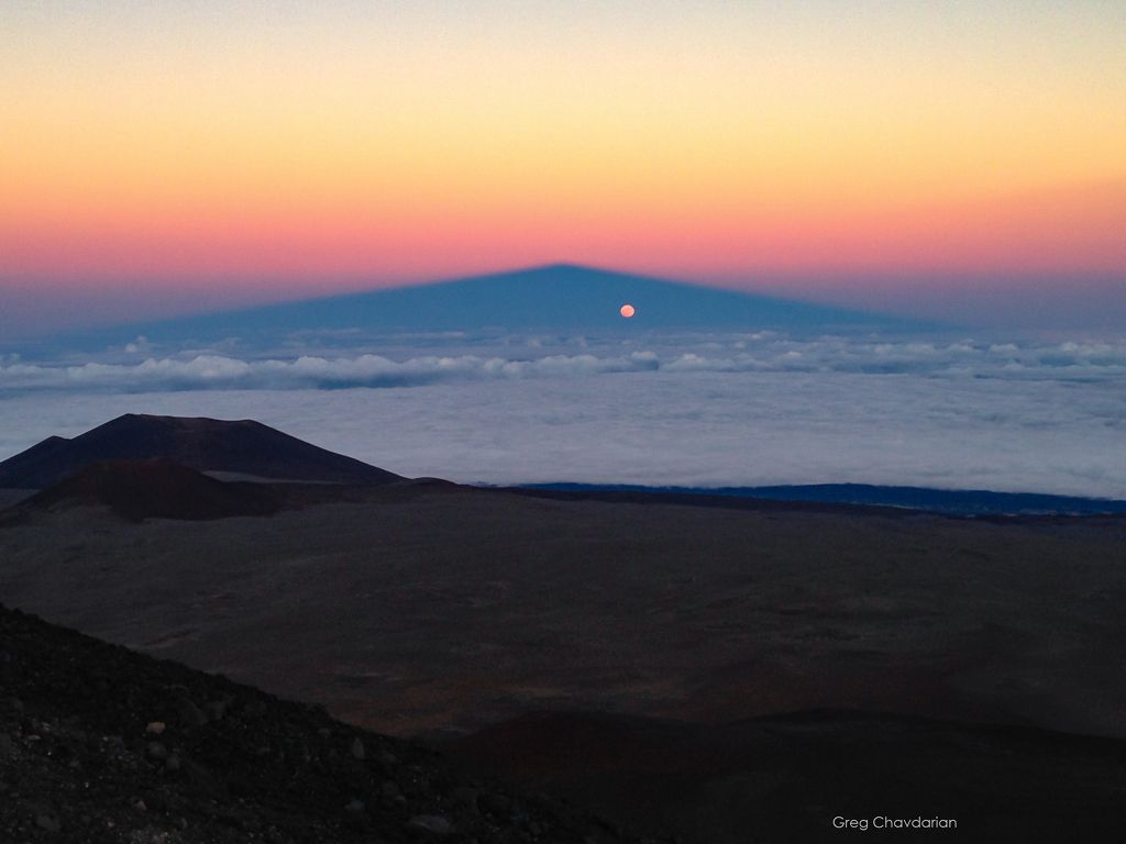 Full Moon in Mountain Shadow
