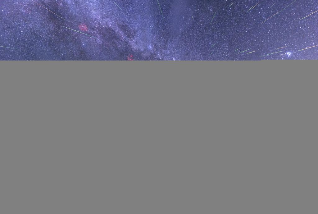 Meteors over Four Girls Mountain