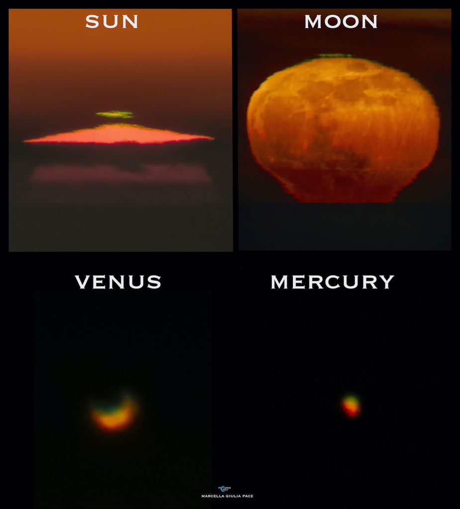 Flash vert - Soleil, Lune, Mercure, Venus