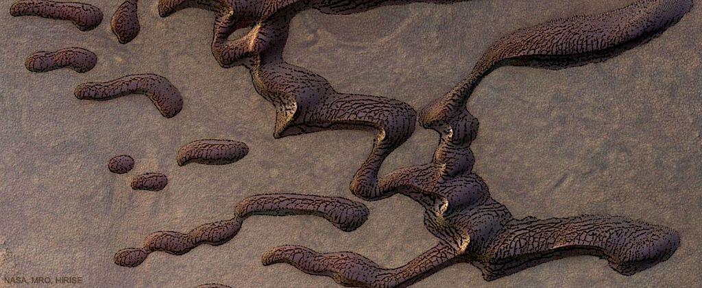 Striped Sand Dunes on Mars
