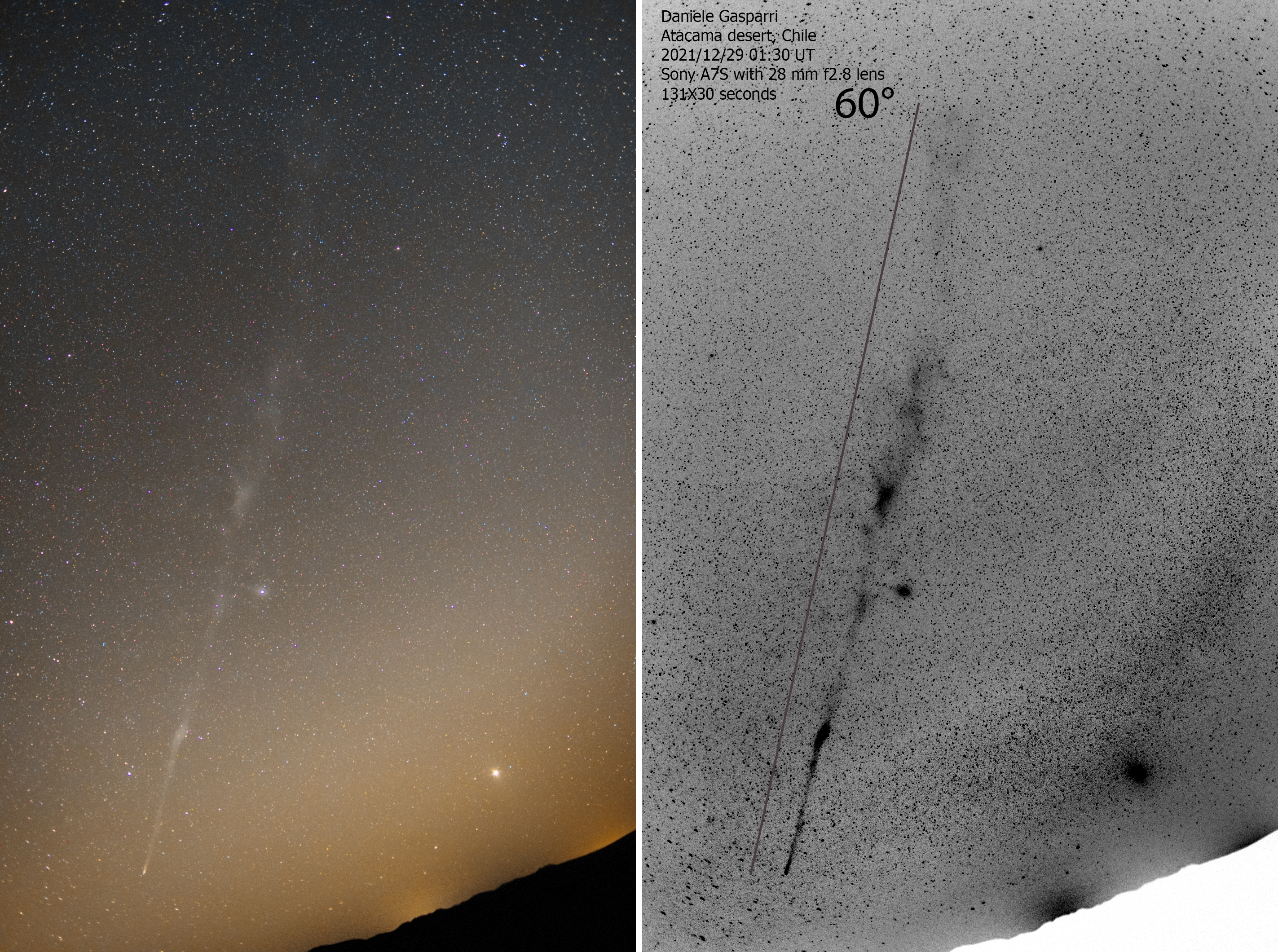 The Further Tail of Comet Leonard