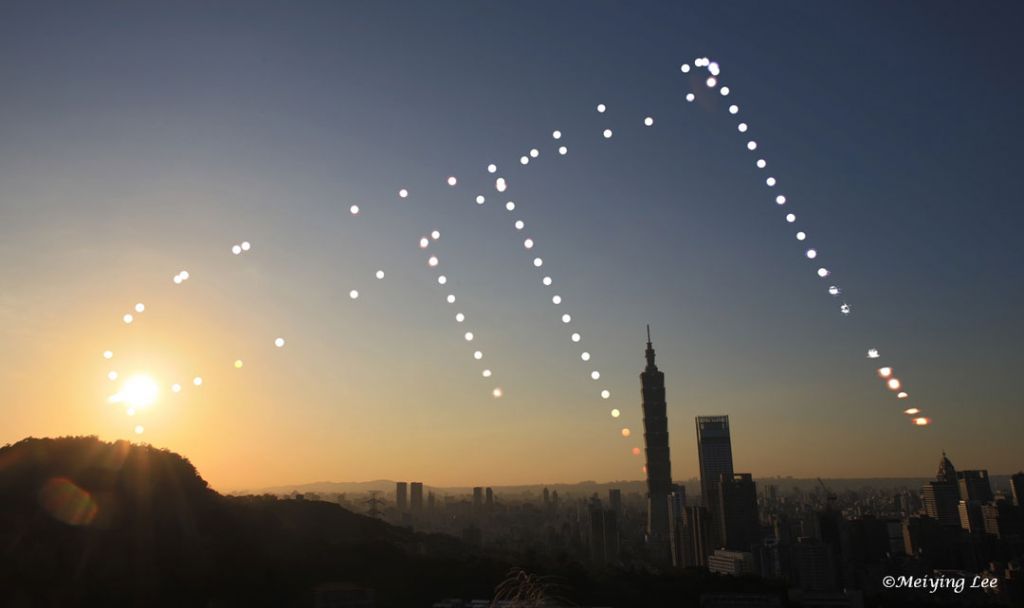 Analemme au-dessus de Taipei