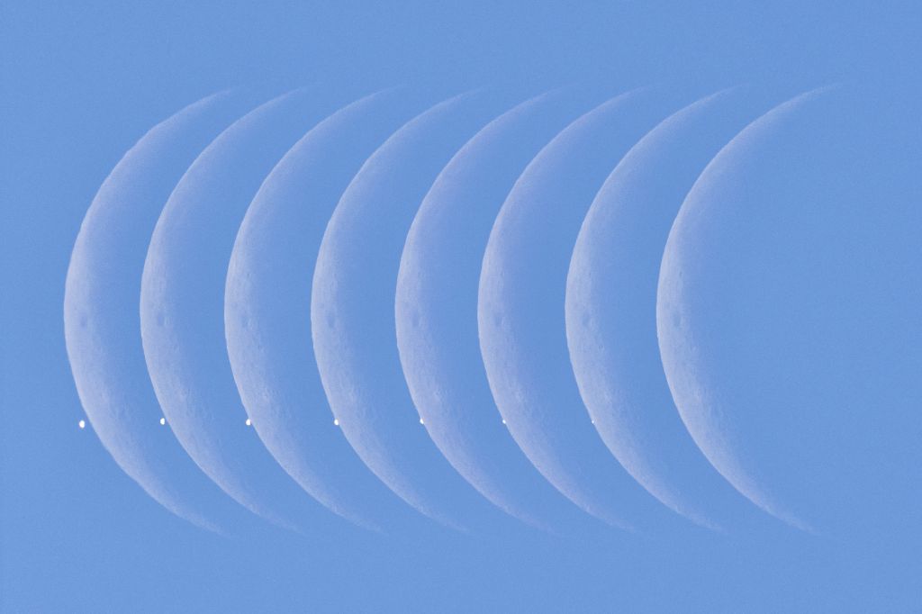 Daytime Moon Meets Morning Star