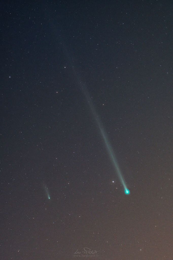 Two Camera Comets in One Sky