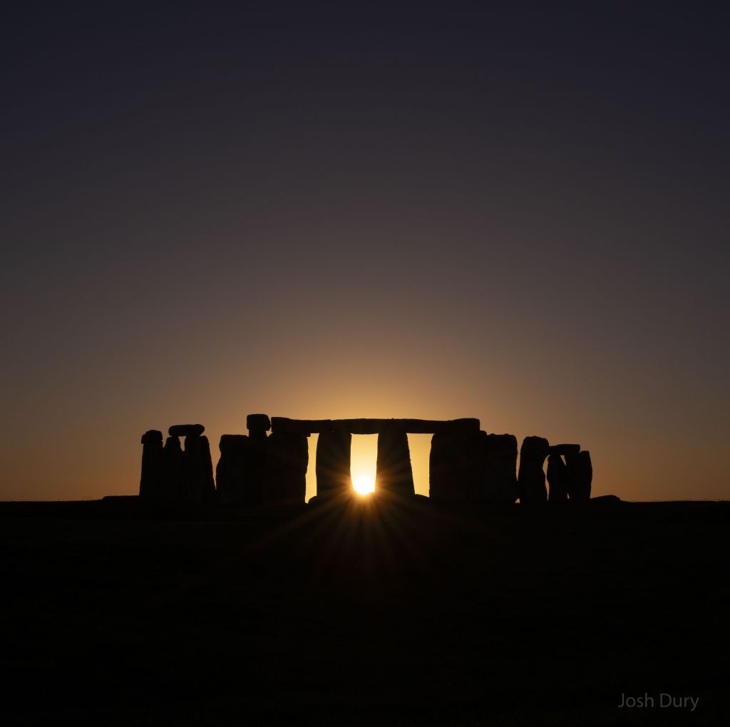 Coucher de soleil de solstice sur Stonehenge