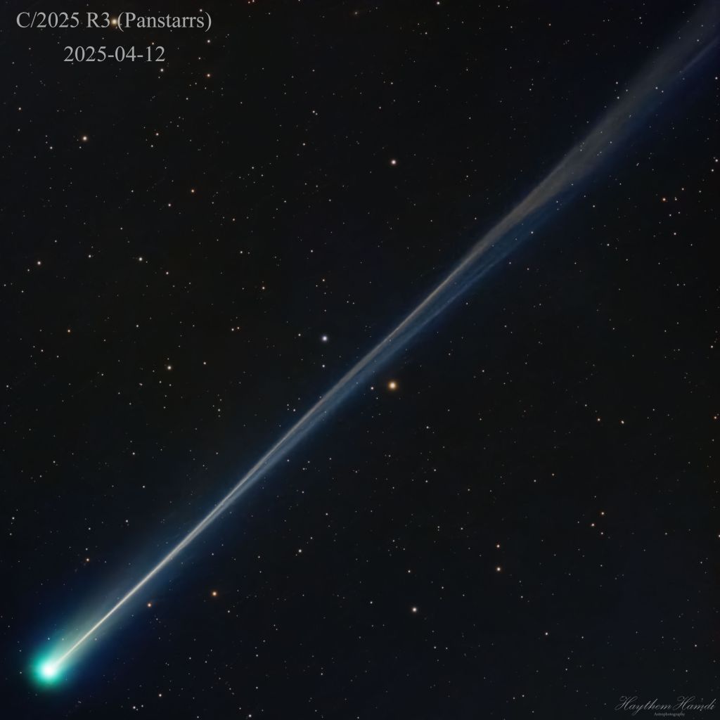 The Long Wispy Tail of Comet R3 (PanSTARRS)