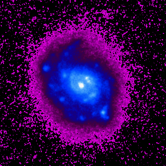 M77: Spiral with a Strange Glow
