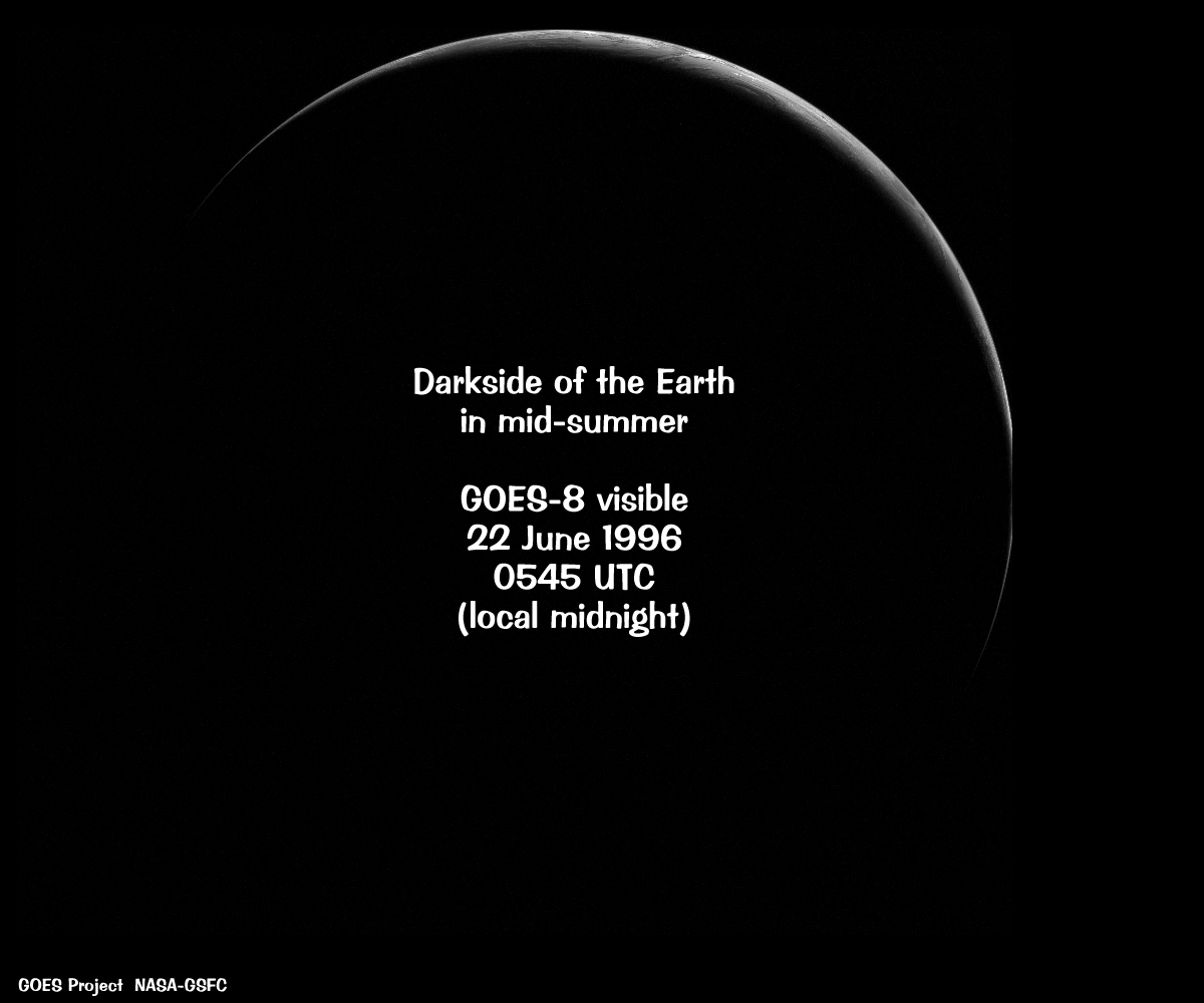 A Crescent Earth At Midnight