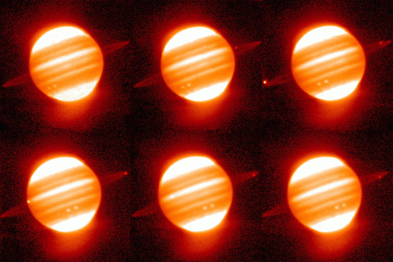Running Red Rings Around Jupiter
