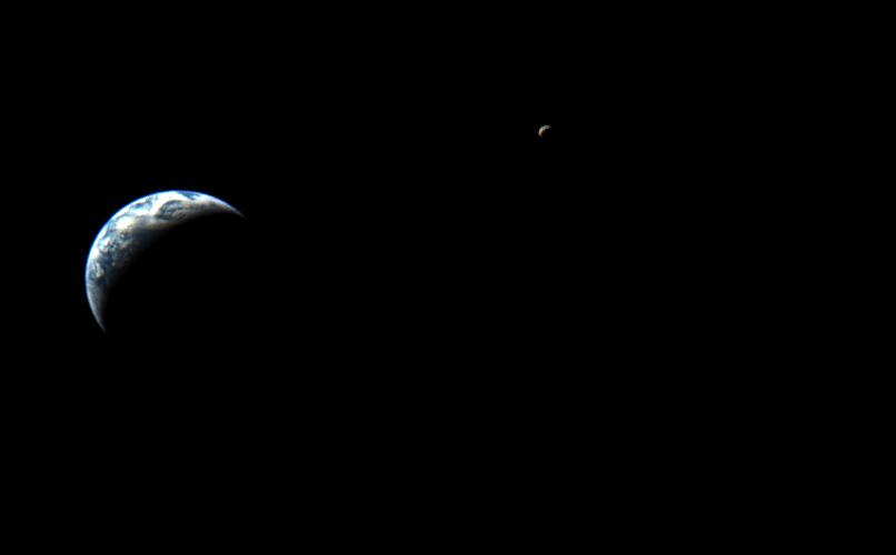 Nozomi: Earth and Moon